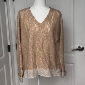 Beautiful lace cream sweater